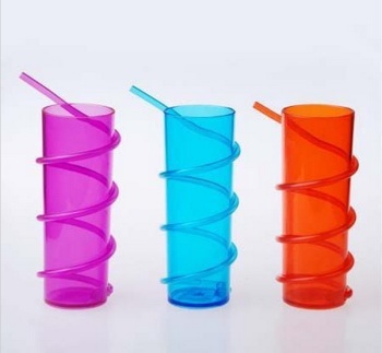 創意吸管透明塑料杯 可定制